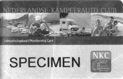 Karta Nederlandse Kampeerauto Club - líc